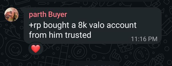 WhatsApp vouch screenshot from verified Diesyt Store buyer